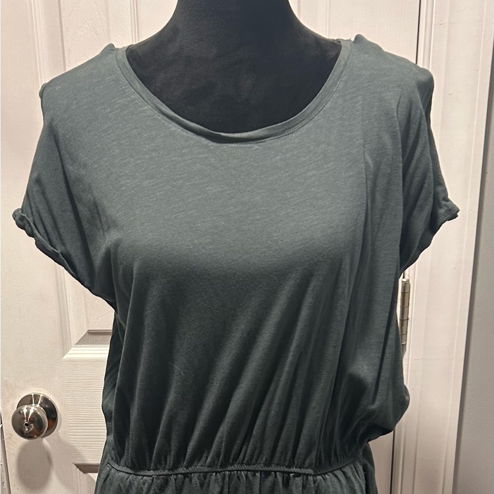 Jersey dress grey with pockets